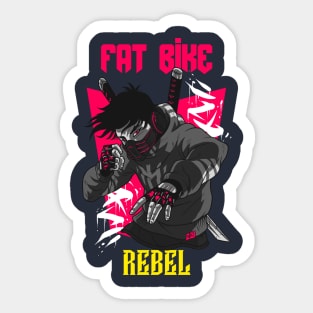 Fat Bike Rebel for Mountain Bikers Sticker